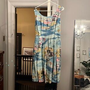 Boden US 14, worn once. Tropical dress. Hawaiian print dress